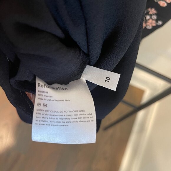 Reformation Portia Black Floral Jumpsuit - Picture 9 of 11